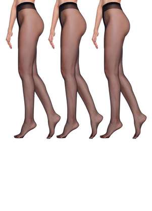 Lupo - Kit com 3 Meias Calças Fio 15 Essencial Loba 5770-002 - LUPO