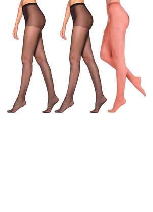 Lupo - Kit com 3 Meias Calças Fio 20 Opaca Loba 5898-001 - LUPO