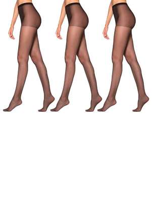 Lupo - Kit com 3 Meias Calças Fio 20 Opaca Loba 5898-001 - LUPO