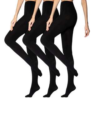 Lupo - Kit com 3 Meias Calças Fio 80 Lã Acrílica Loba 5805-001 - LUPO