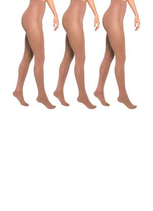 Lupo - Kit com 3 Meias Calças Fio 80 Opaca Loba 5858-001 - LUPO