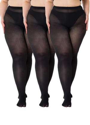 Kit com 3 Meias Calças Fio 80 Opaca Trifil 6100 Plus Size - TRIFIL