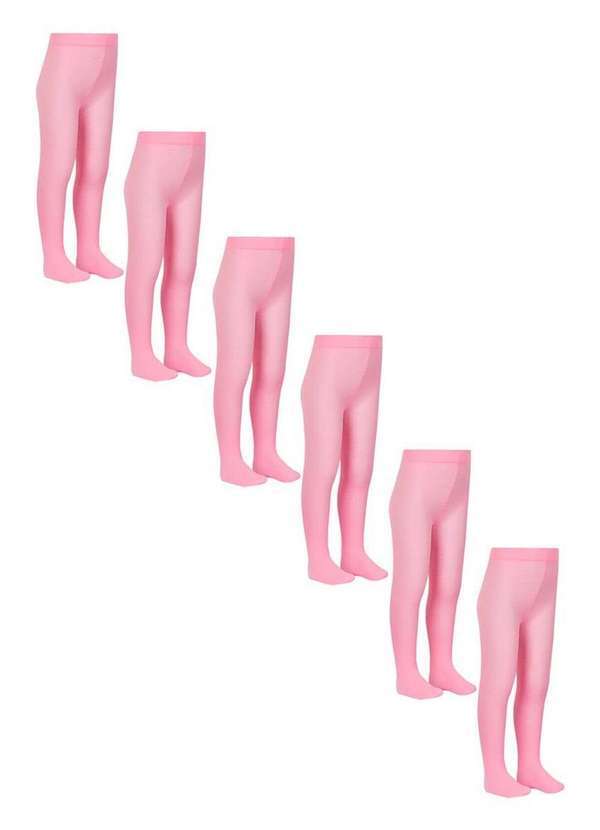 Lupo - Kit com 6 Meias Calças Bebê Fio 70 Cute Lobinha 2554-001 Rosa