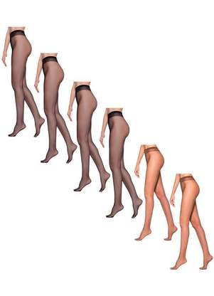 Lupo - Kit com 6 Meias Calças Fio 15 Essencial Loba 5770-002 - LUPO