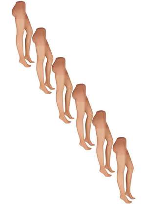 Lupo - Kit com 6 Meias Calças Fio 15 News Loba 5680-001 - LUPO