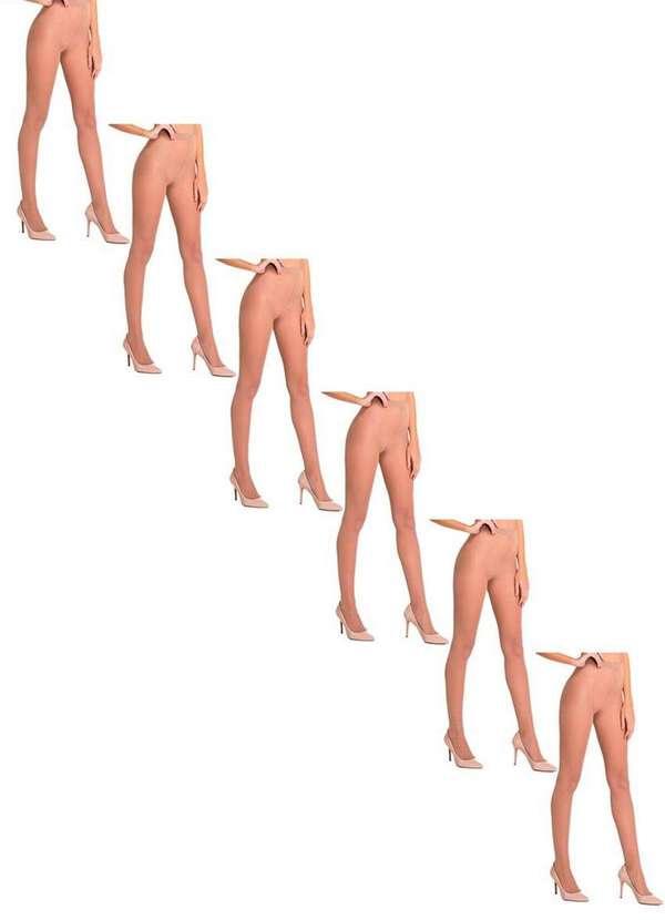 Trifil - Kit com 6 Meias Calças Fio 20 Europeu Trifil 6308 G Natural