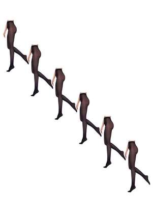 Lupo - Kit com 6 Meias Calças Fio 40 Opaca Loba 5830-001 - LUPO