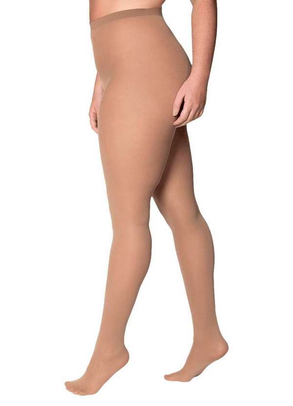 Lupo - Kit com 6 Meias Calças Fio 40 Opaca Plus Size Loba 5837-001 Preto-Pó-De-Arroz 4