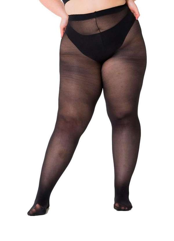 Trifil - Kit com 6 Meias Calças Fio 40 Opaca Trifil 6101 Plus Size Preto 2