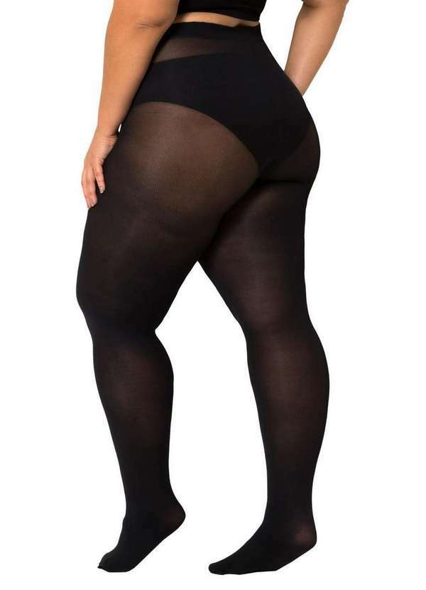 Trifil - Kit com 6 Meias Calças Fio 80 Opaca Trifil 6100 Plus Size Preto 2