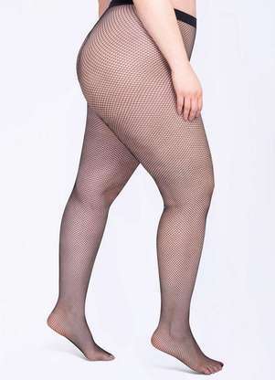 Lupo - Meia Calça Arrastão Raschel Plus Size Loba 17610-001 - LUPO