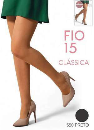 Meia Calça Clássica Fio 15 Selene(Preto) 9120-001 - SELENE