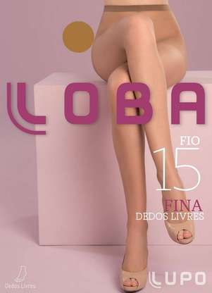 Lupo - Meia Calça Fio 15 Clássica Fina Dedos Livres Loba 5765-001 - LUPO