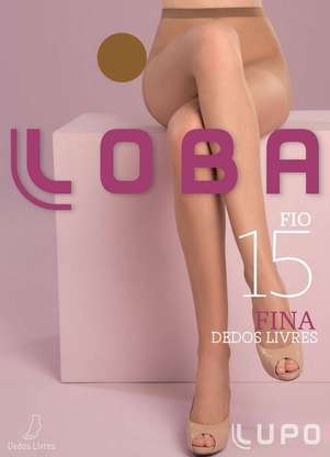 Lupo - Meia Calça Fio 15 Clássica Fina Dedos Livres Loba 5765-001 - LUPO