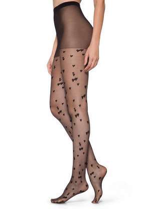 Lupo - Meia Calça Fio 15 Corações Loba 5758-001 - LUPO