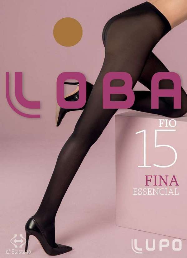 Lupo - Meia Calça Fio 15 Essencial Loba 5770-002 6540-Pó-De-Arroz 2