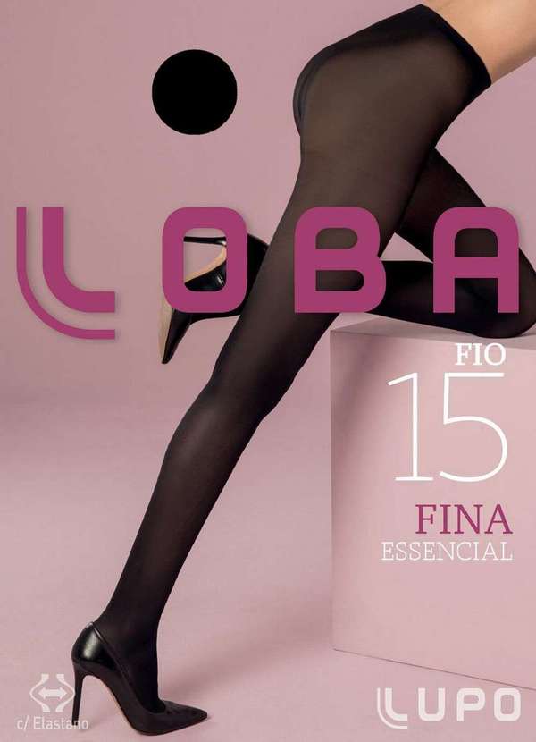 Lupo - Meia Calça Fio 15 Essencial Loba 5770-002 9990-Preto 2