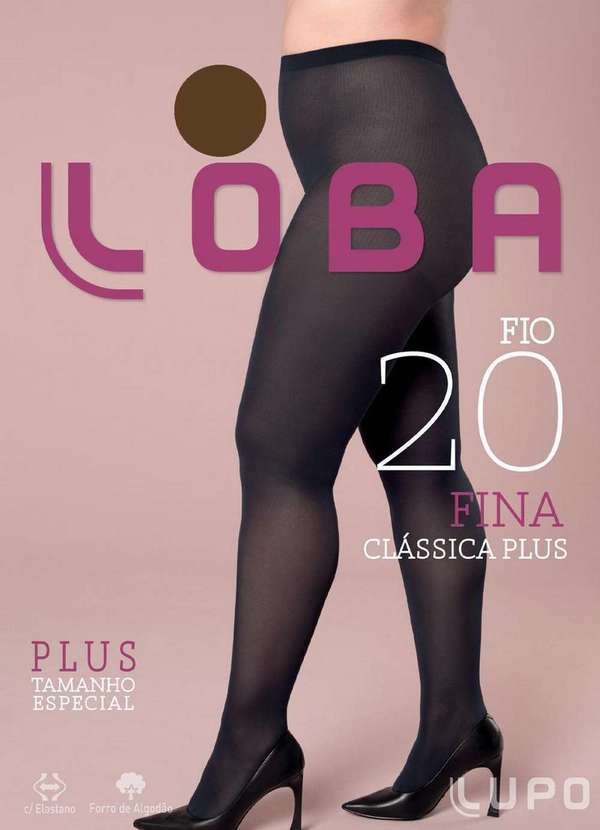Lupo - Meia Calça Fio 20 Clássica Plus Size Loba 5795-001 778-Cafe