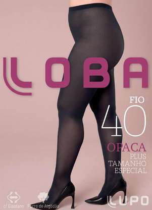 Lupo - Meia Calça Fio 40 Opaca Plus Size Loba 5837-001 - LUPO