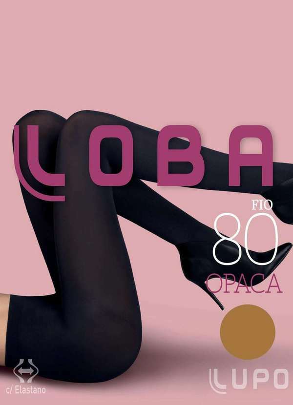 Lupo - Meia Calça Fio 80 Opaca Loba 5858-001 6540-Pó-De-Arroz 2
