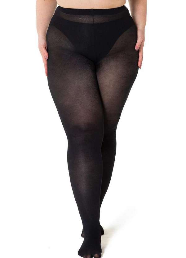 Trifil - Meia Calça Fio 80 Opaca Trifil 6100 Plus Size 08-Preto 2