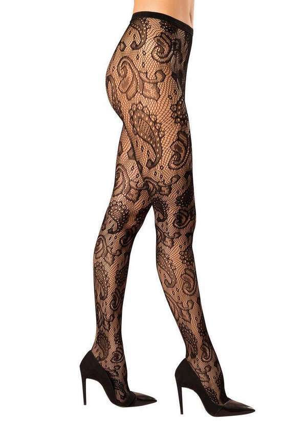 Lupo - Meia Calça Rendada Loba 5187-001 9990-Preta