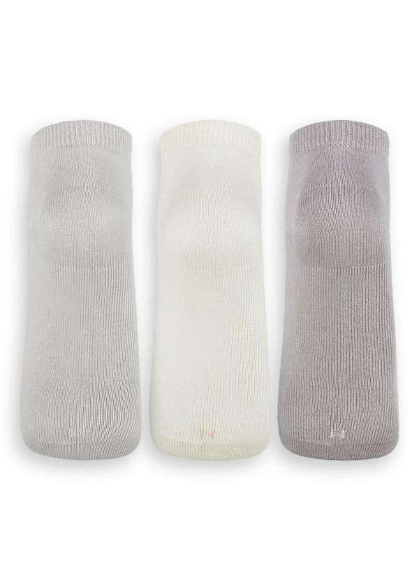 Lupo - Kit/3 Meia Lupo 3226-089 0908-Cinza-Off-White 2