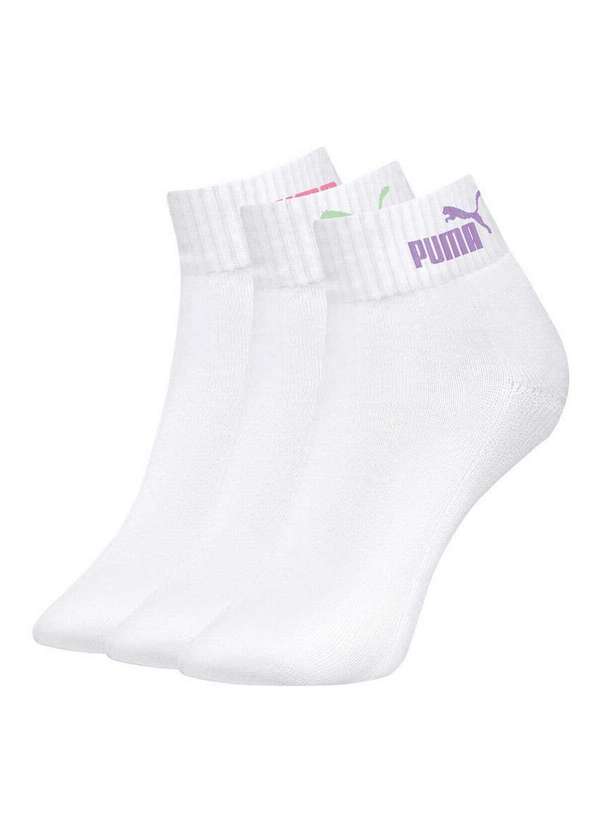 Puma - Kit/3 Meia Puma 4760-001 999-Branco