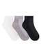 Selene - Kit 3 pares de Meias Cano Curto Selene 4835-001 999-Branco-Cinza-Mescla-Preto - variação: 999-Branco-Cinza-Mescla-Preto