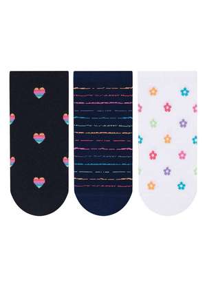 Kit 3 pares de Meias Cano Curto Selene 7360-001 - SELENE