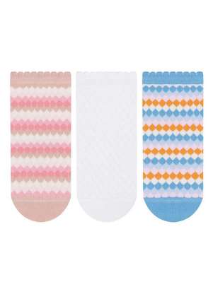 Kit 3 pares de Meias Cano Curto Selene 7360-001 - SELENE