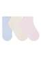 Selene - Kit 3 pares de Meias Cano Curto Selene 7360-001 998-Rosa-Nude-Branco-Azul-Marfim - variação: 996-Azul-Claro-Marfim-Rosa-Chá