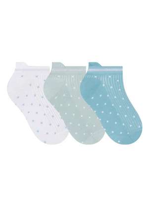 Kit 3 pares de Meias Cano Curto Selene 7360-001 - SELENE
