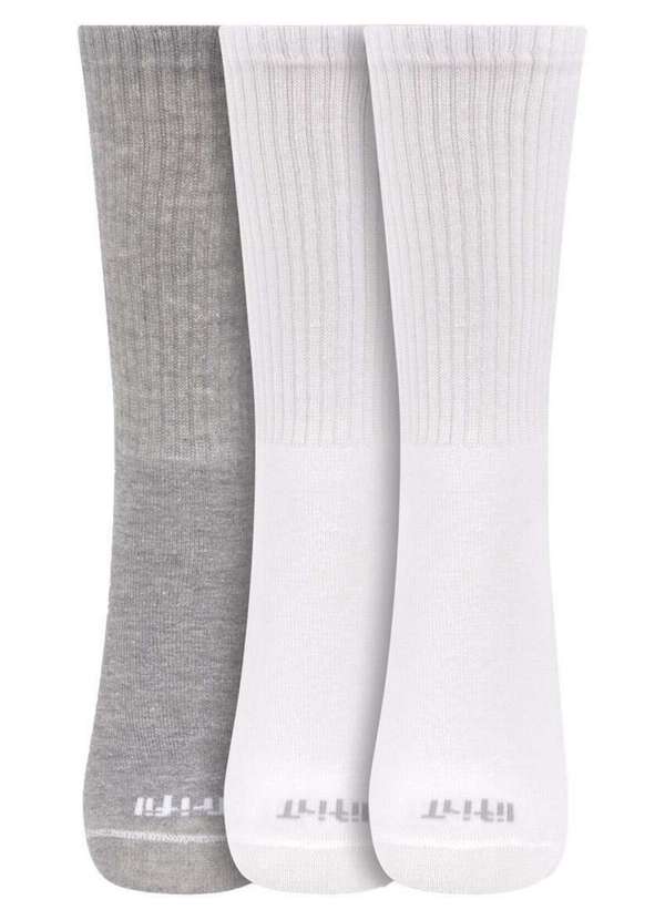 Trifil - Kit 3 pares de Meias Cano Longo Trifil 8013 0902-Mescla-Branco 2