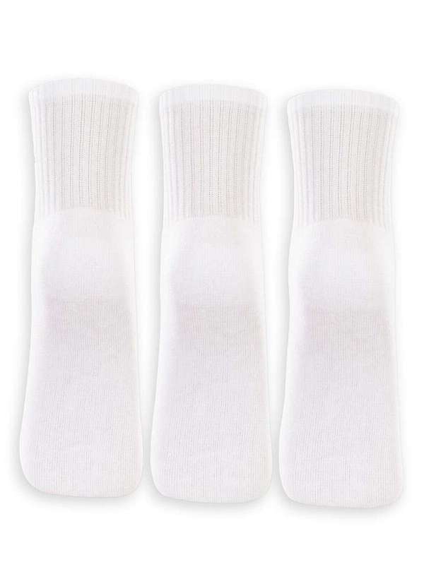 Lupo - Kit 3 pares de Meias Esportiva Cano Médio Lupo 3148-089 0900-Branco 2
