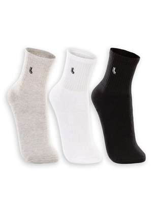 Kit 3 pares de Meias Esportiva Cano Médio Lupo 3148-089 - LUPO