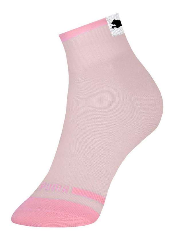 Puma - Kit 3 pares de Meias Esportiva Cano Médio Puma 4730-003/001 991-Branco-Rosa-Chá-Off-White 7