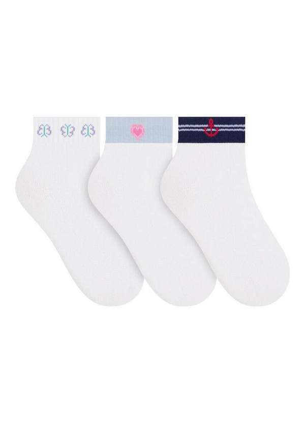 Selene - Kit 3 pares de Meias Selene 4952-001 34/39 999-Branco