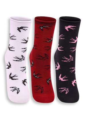 Kit 3 pares de Meias sem Punho Cano Médio Lupo 4421-089 - LUPO