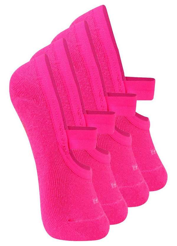 J Meias Femininas De Balé E Pilates Barre Grip, 4 Pares