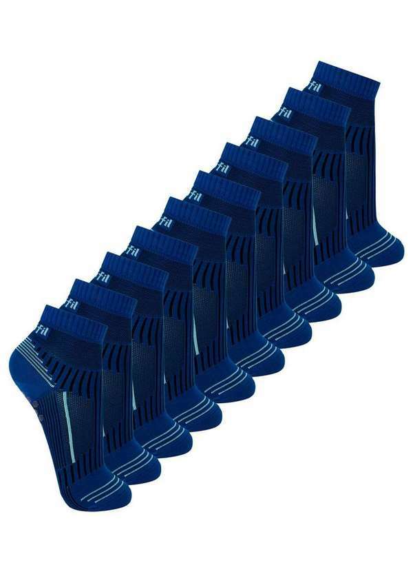 Trifil - Kit 10 pares de Meias Hidroginástica Trifil 6037 Azul