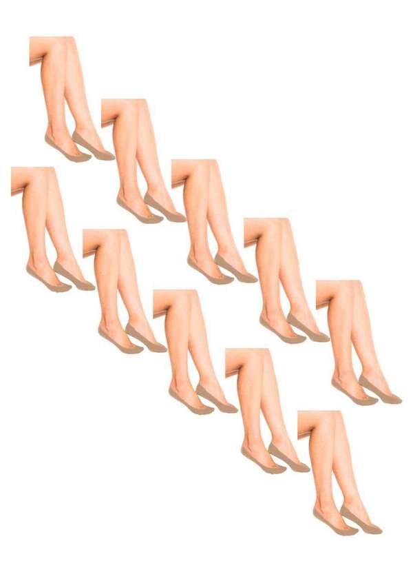 Trifil - Kit 10 pares de Sapatilhas Fio 70 Trifil 6136 Natural