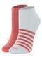 She - Kit 2 pares de Meias Cano Curto She 286.04 Vm02-Branco-Vermelho - variação: Vm02-Branco-Vermelho