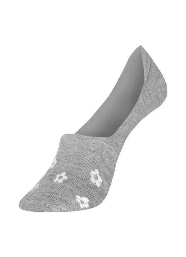 Selene - Kit 2 pares de Meias Sapatilha Invisível Selene 7380-001 999-Branco-Cinza-Mescla 3