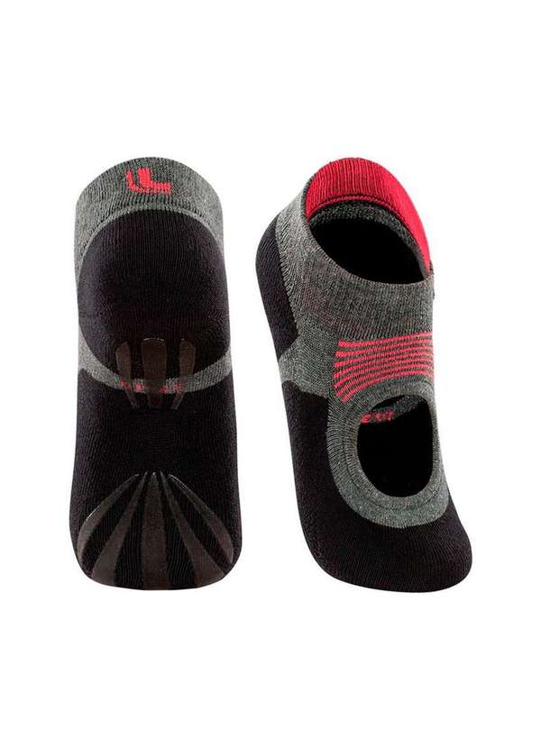 Lupo - Kit 2 pares de Sapatilhas Antiderrapante Pilates Lupo 3286-002 Cinza-Chumbo-Cereja 2