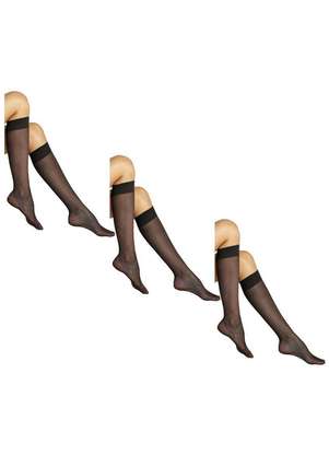 Lupo - Kit 3 pares de Meias 3/4 Fio 15 com Elastano Loba 5540-001 - LUPO