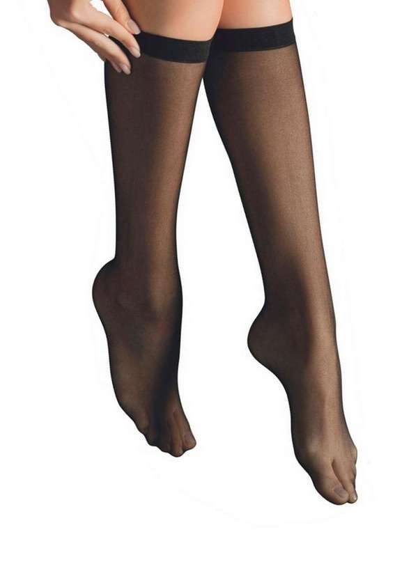 Selene - Kit 3 pares de Meias 3/4 Fio 15 Selene 9040 Preto 2