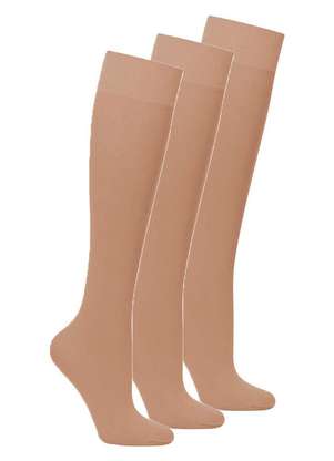 Lupo - Kit 3 pares de Meias 3/4 Fio 20 Loba 5510-001 - LUPO