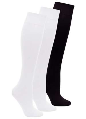 Lupo - Kit 3 pares de Meias 3/4 Fio 40 Opaca Loba 5550-001 - LUPO