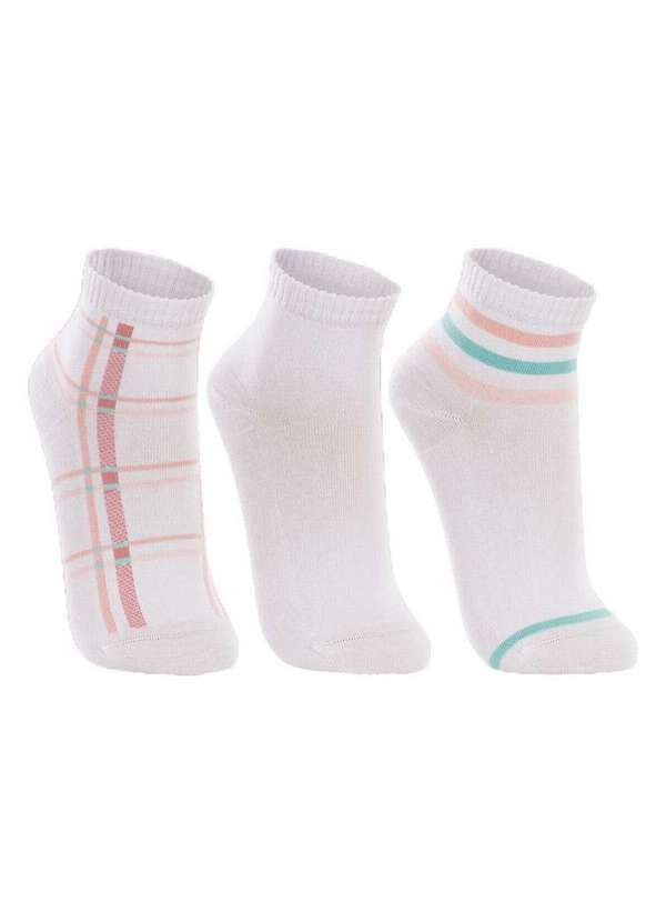 Lupo - Kit 3 pares de Meias Cano Curto Lupo 4570-889 0911-Branco